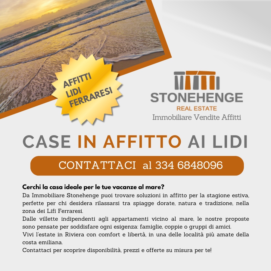 RIF AF00 - Lidi Ferarresi (FE) Affitti per la stagione estiva